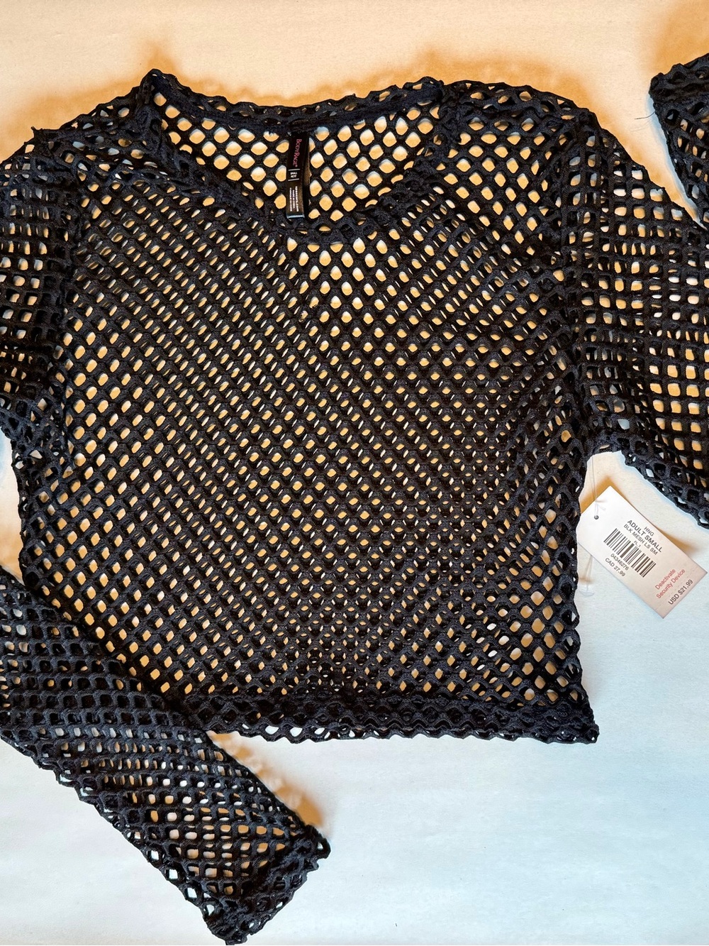 Black Fishnet Crop Top